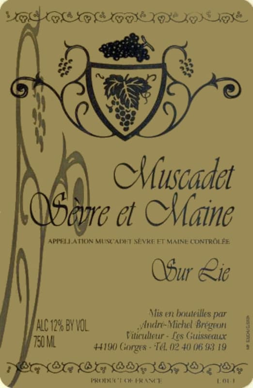 Domaine Michel Bregeon Muscadet Sevre Et Maine Sur Lie 2011 Front Label