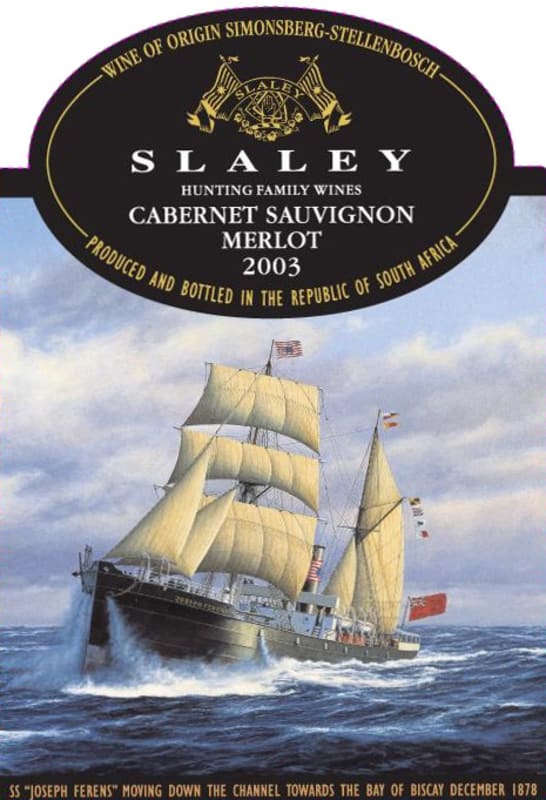 Slaley Cabernet Sauvignon Merlot 2003 Front Label