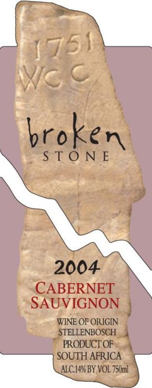 Slaley Broken Stone Cabernet Sauvignon 2004 Front Label