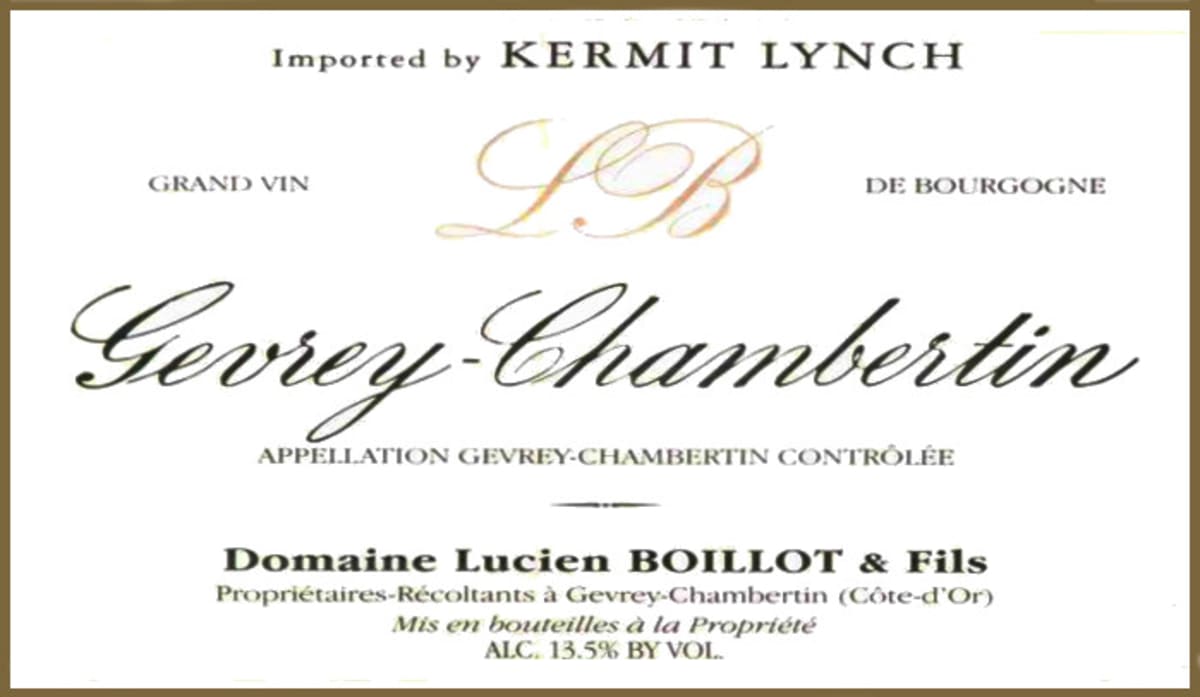 Domaine Lucien Boillot Gevrey-Chambertin 2009 Front Label