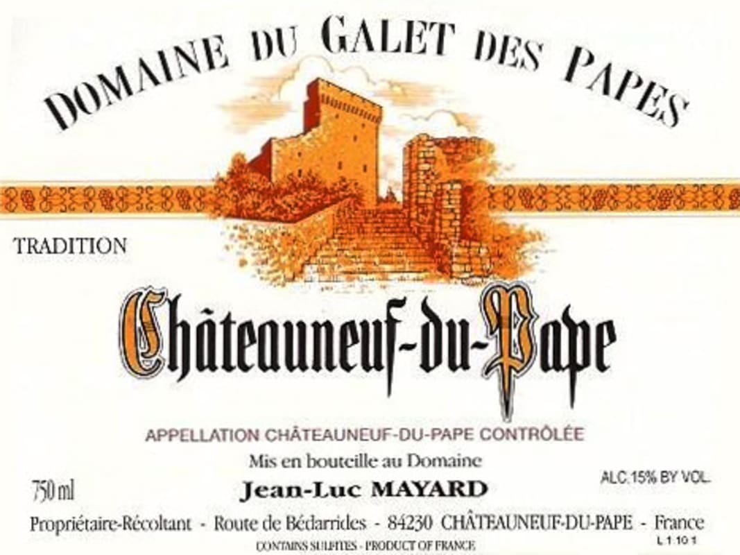 Domaine du Galet des Papes Chateauneuf-du-Pape 2012 Front Label