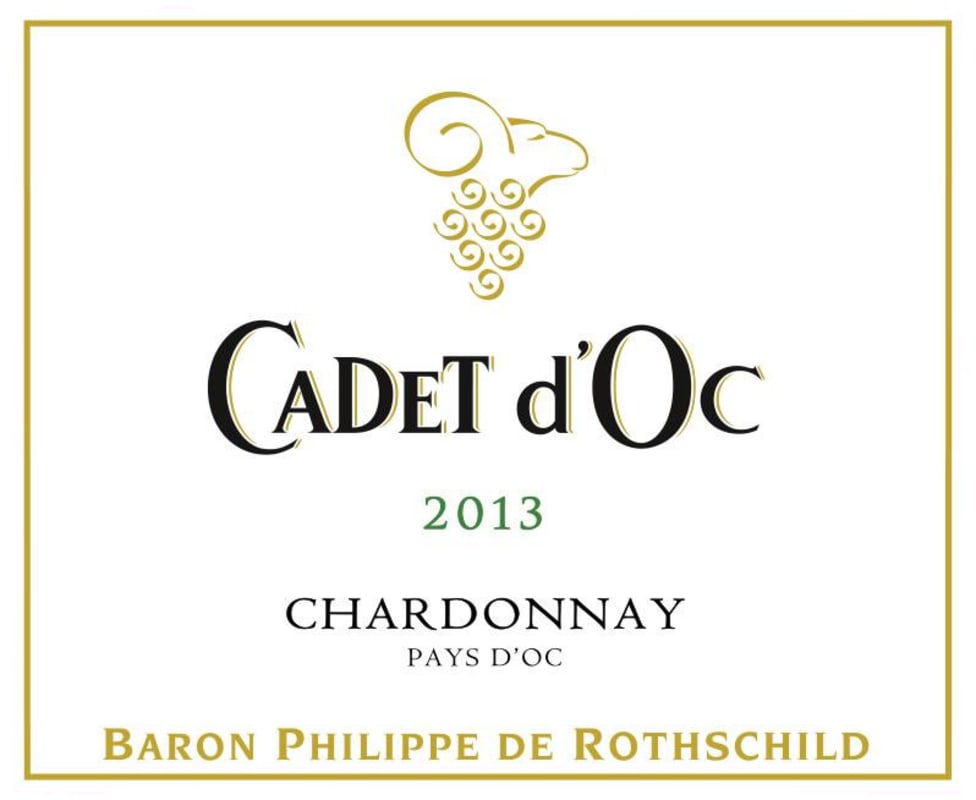 Baron Philippe de Rothschild Cadet d'Oc Chardonnay 2013 Front Label