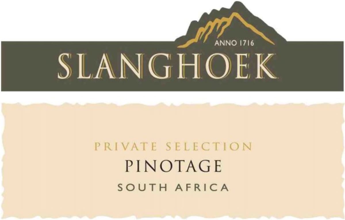 Slanghoek Wine Cellar Private Selection Pinotage 2014 Front Label