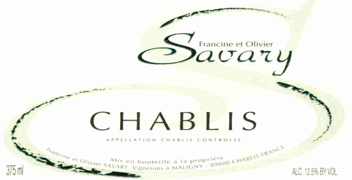 Famille Savary Chablis 2013 Front Label
