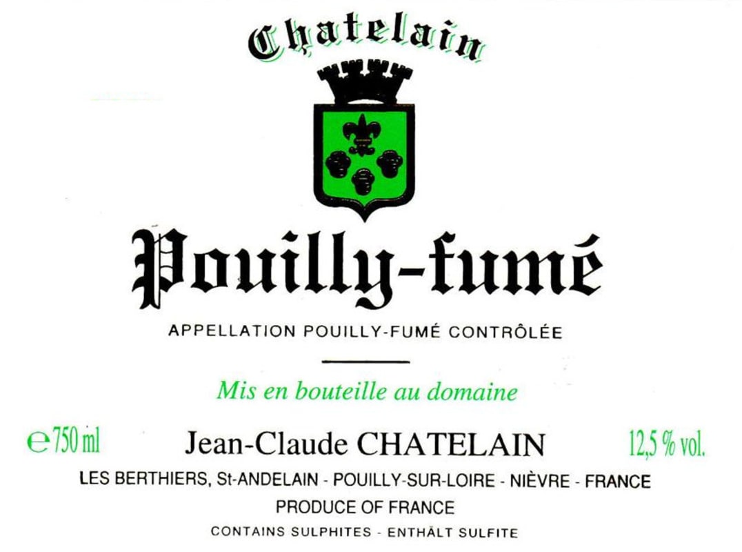 Jean-Claude Chatelain Pouilly-Fume Blanc 2014 Front Label