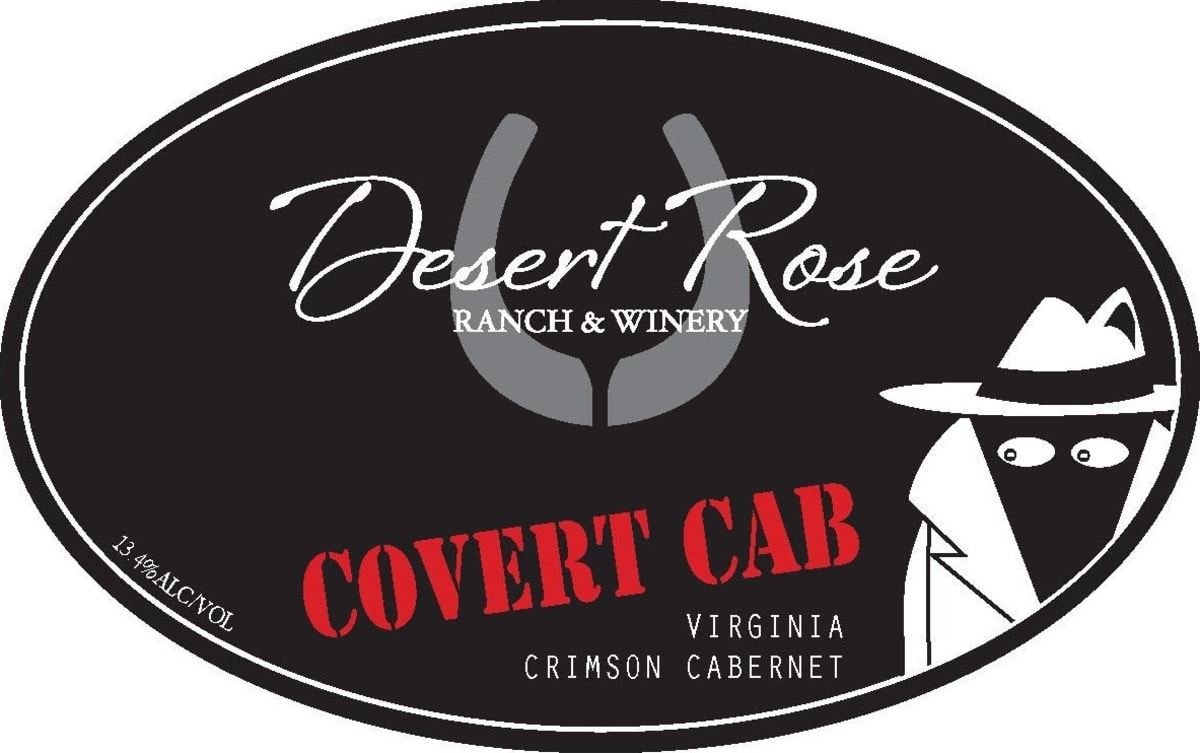 Desert Rose Ranch & Winery Covert Cabernet 2014 Front Label
