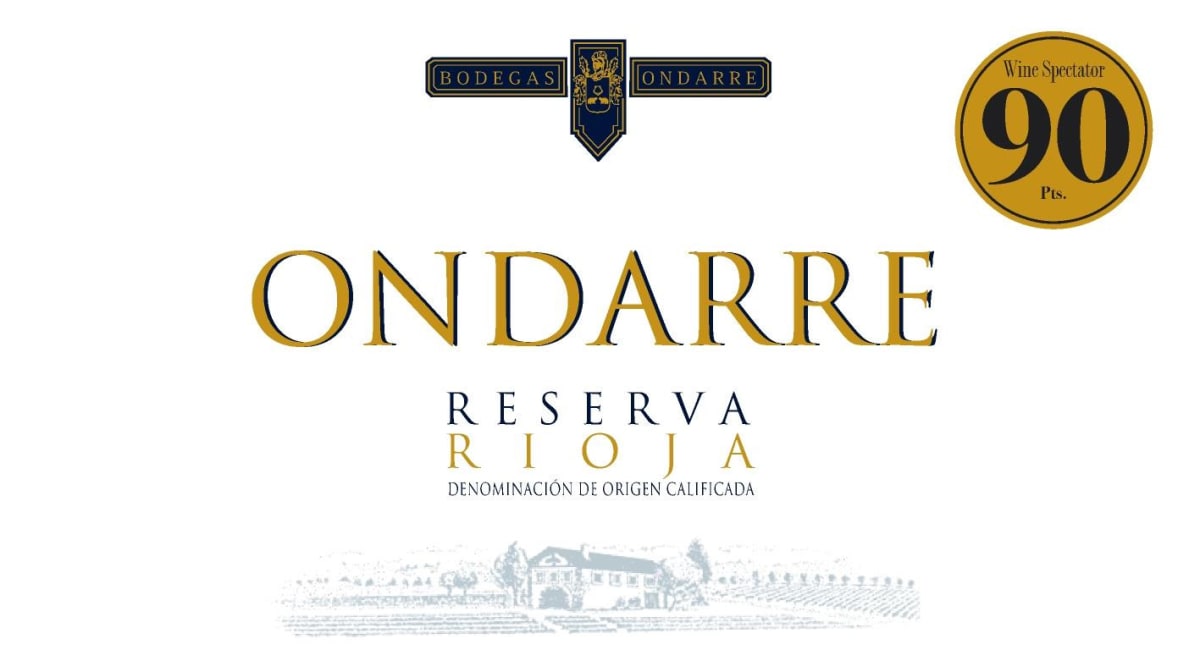 Bodegas Ondarre Rioja Reserva 2011 Front Label