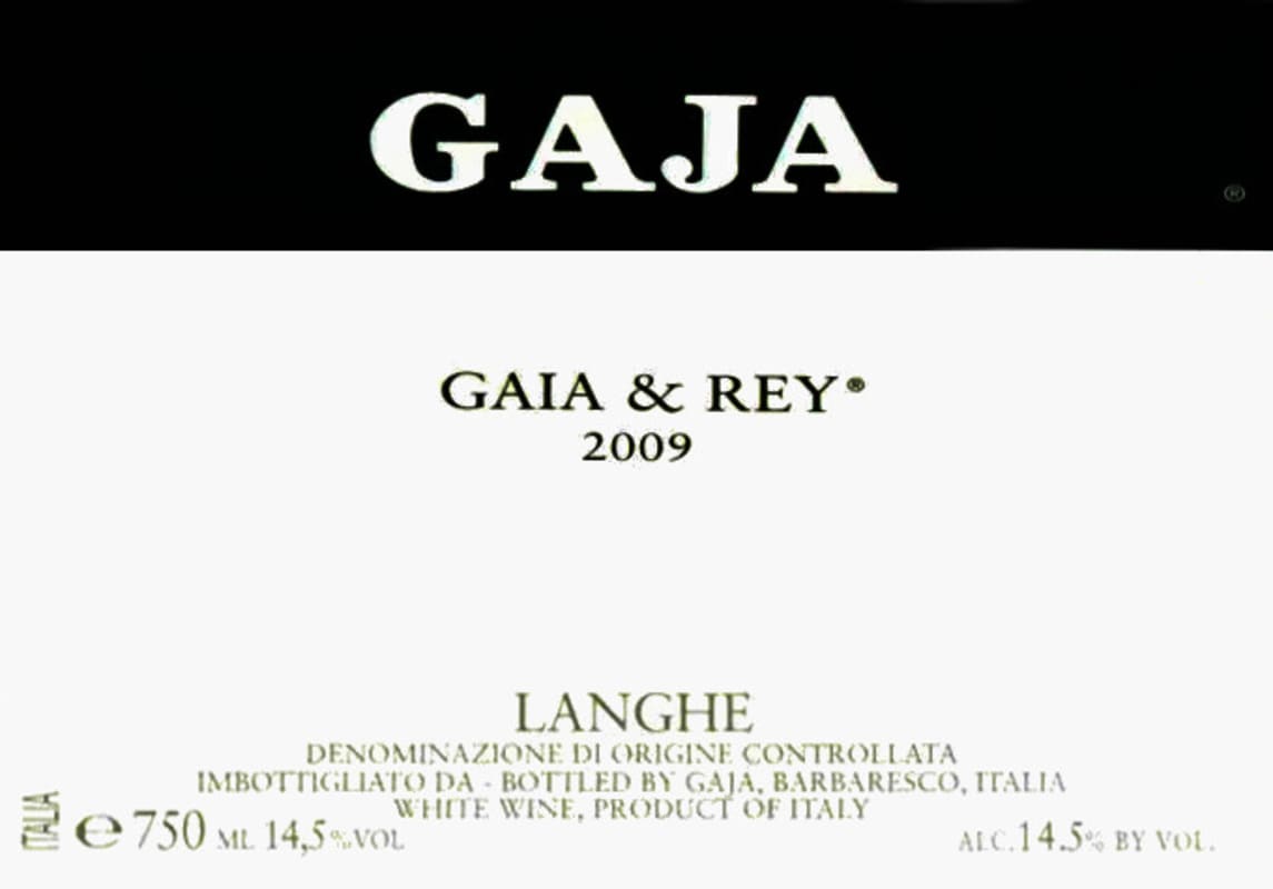 Gaja Gaia and Rey Chardonnay 2009 Front Label