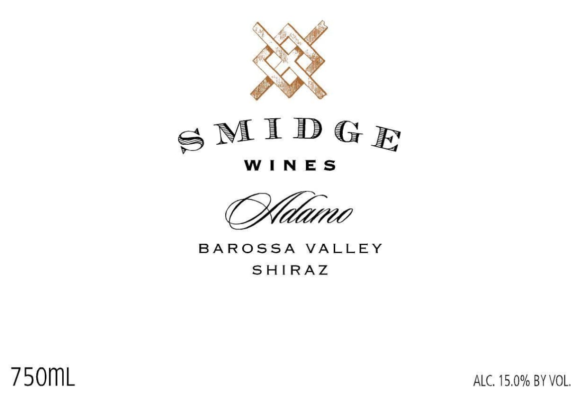 Smidge Wines Adamo Shiraz 2007 Front Label