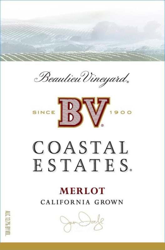 Beaulieu Vineyard Coastal Estates Merlot 2010 Front Label