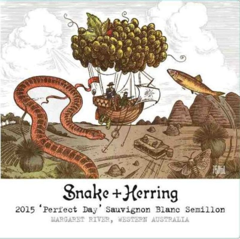 Snake + Herring 'Perfect Day' Sauvignon Blanc Semillon 2015 Front Label