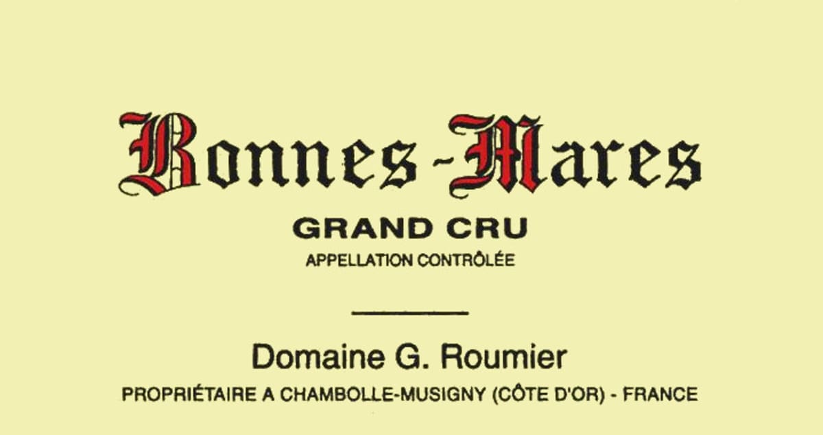 Domaine Georges & Christophe Roumier Bonnes-Mares Grand Cru 2012 Front Label
