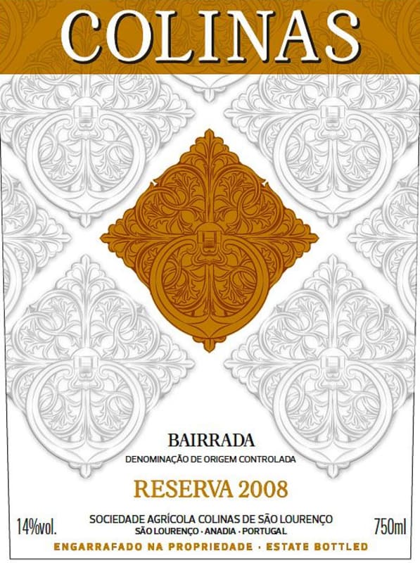 Colinas de Sao Lourenco Bairrada Reserva 2008 Front Label