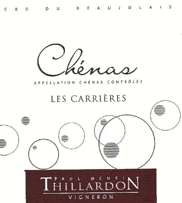 Paul-Henri Thillardon Chenas Les Carrieres 2011 Front Label