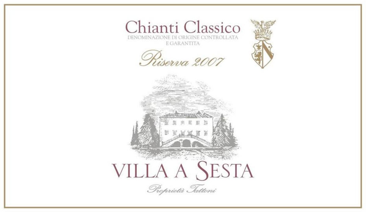 Villa a Sesta Chianti Classico Riserva 2007 Front Label