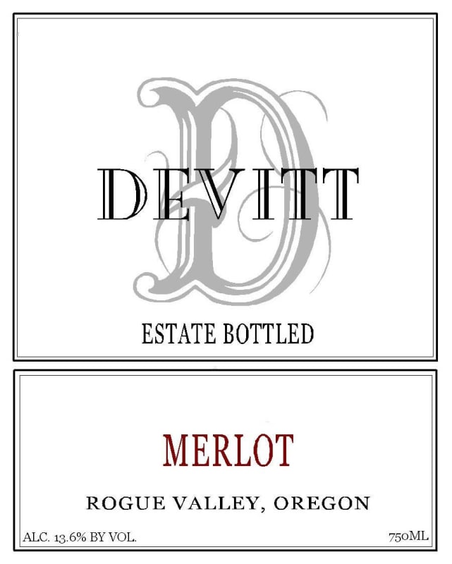 Devitt Winery & Vineyards Merlot 2005 Front Label