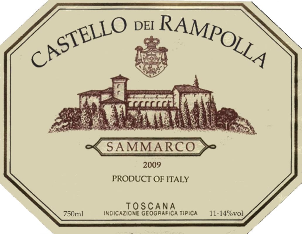 Castello dei Rampolla Sammarco 2009 Front Label