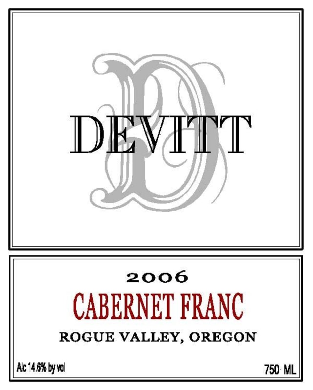 Devitt Winery & Vineyards Cabernet Franc 2006 Front Label
