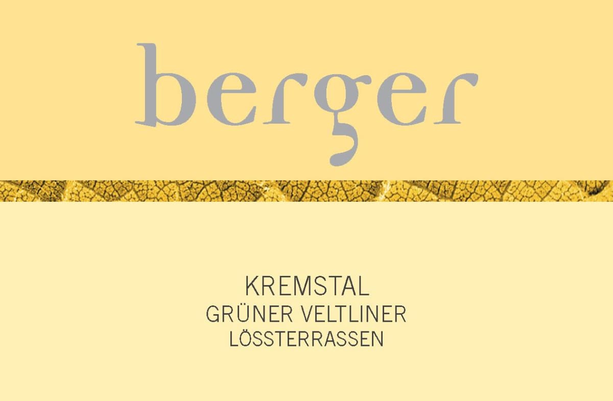 Berger Lossterrassen Gruner Veltliner 2015 Front Label