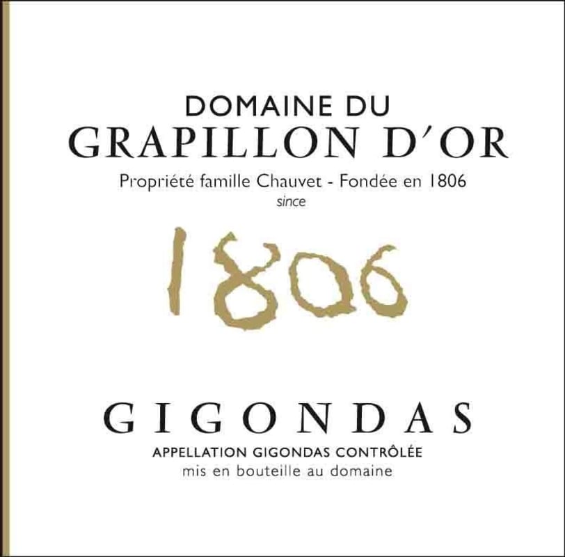 Domaine du Grapillon d'Or Gigondas 2014 Front Label