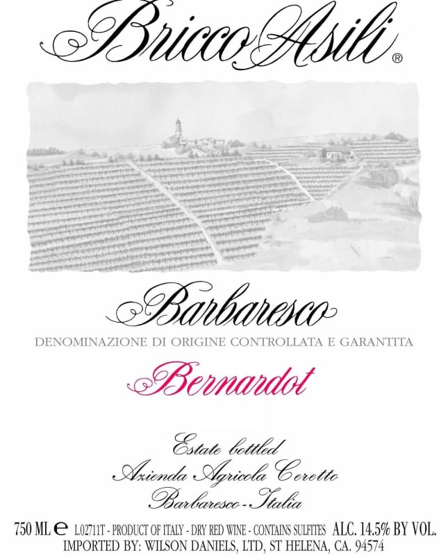 Ceretto Barbaresco Asili Bernardot 2009 Front Label
