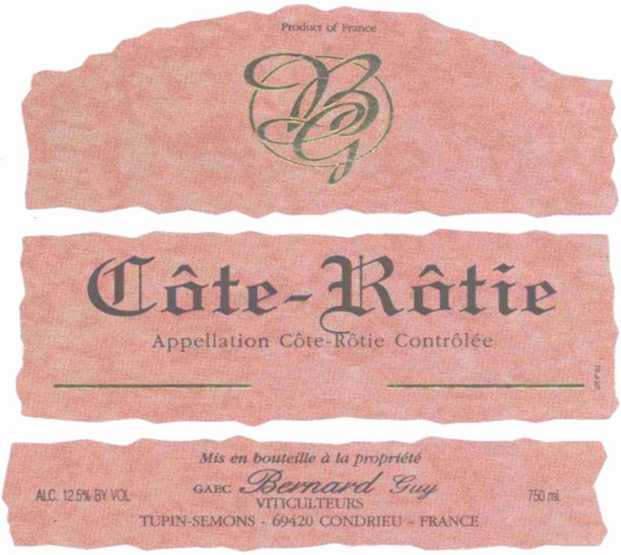 Dom. Guy Bernard Cote-Rotie 2003 Front Label