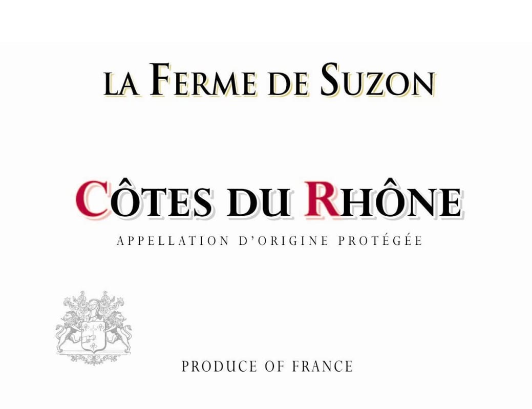 La Ferme de Suzon Cotes Du Rhone 2014 Front Label