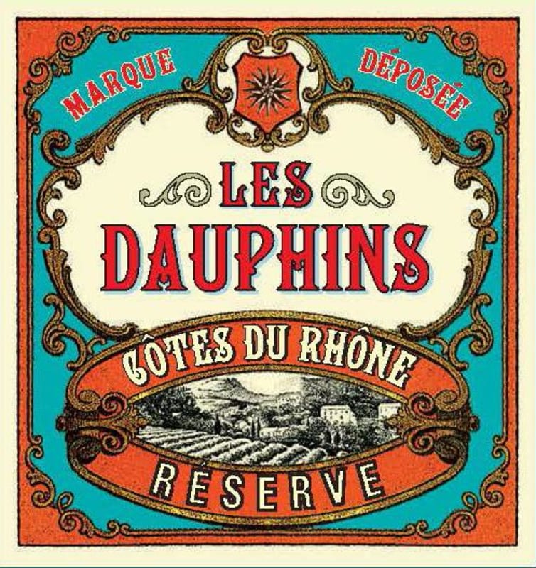 Cellier des Dauphins Les Dauphins Cotes du Rhone Reserve Red 2012 Front Label