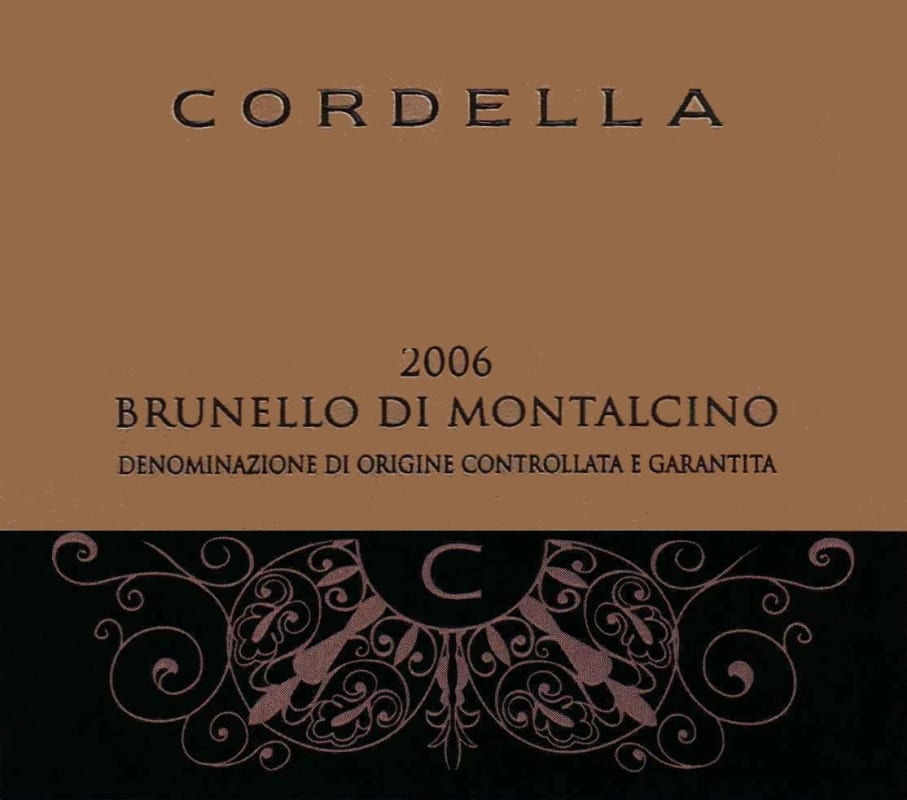 Cordella Brunello di Montalcino 2006 Front Label