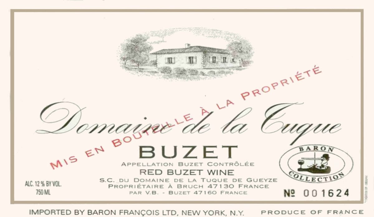 Buzet Domaine de la Tuque 2007 Front Label