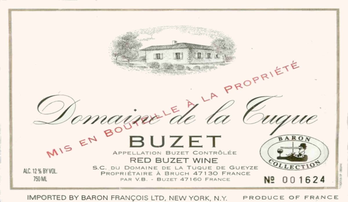 Buzet Domaine de la Tuque 2014 Front Label