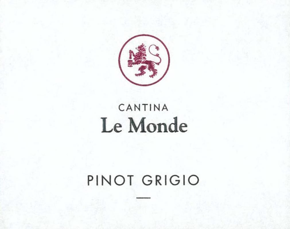 Le Monde Pinot Grigio 2014 Front Label