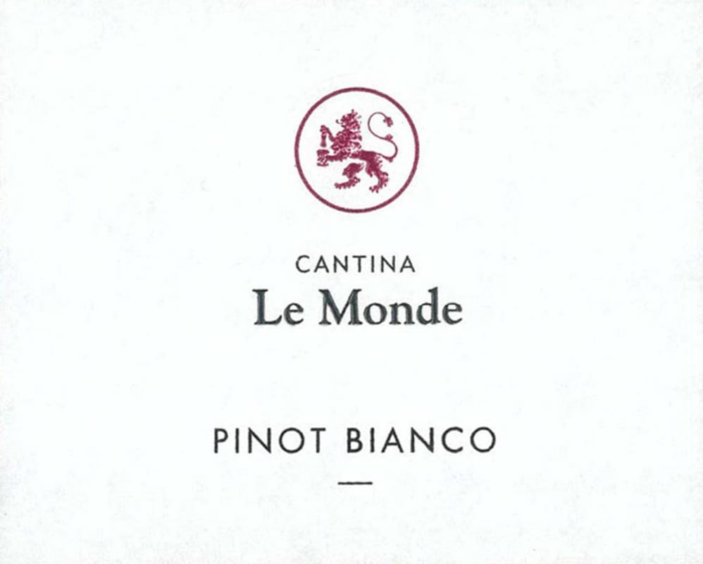 Le Monde Pinot Bianco 2015 Front Label