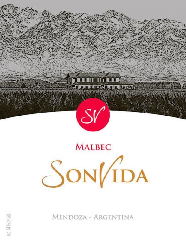 SonVida Malbec 2013 Front Label