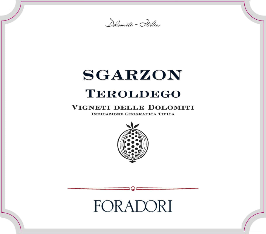 Foradori Sgarzon Teroldego 2014 Front Label
