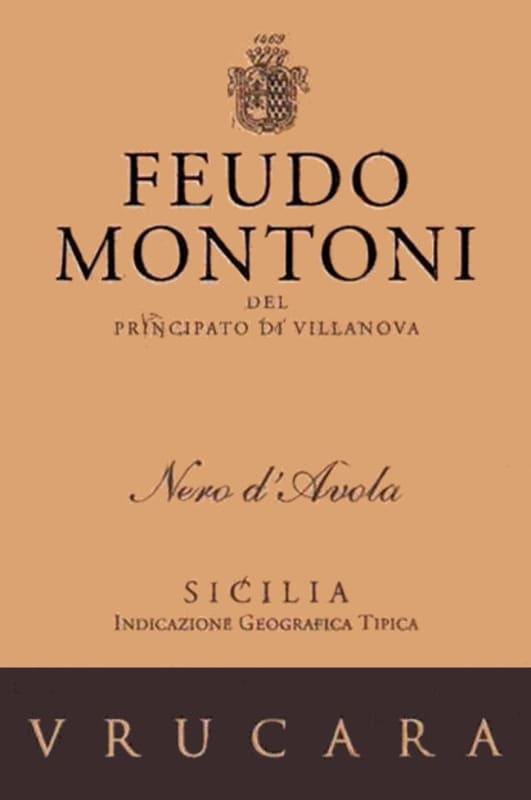 Feudo Montoni Vrucara Nero d'Avola 2010 Front Label