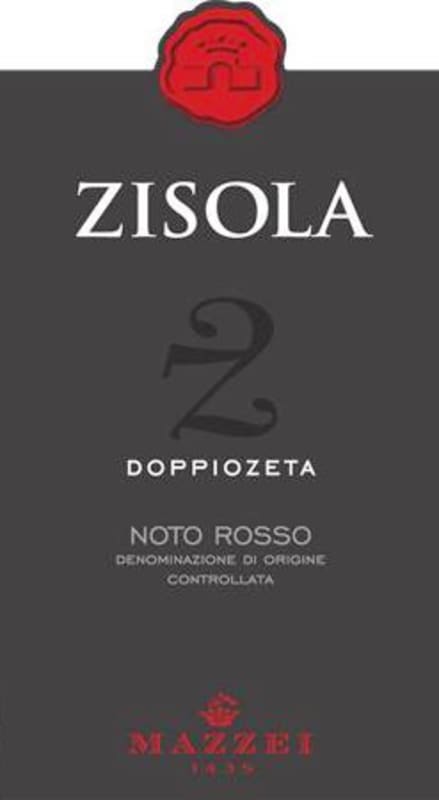Zisola Doppiozeta Noto Rosso 2011 Front Label