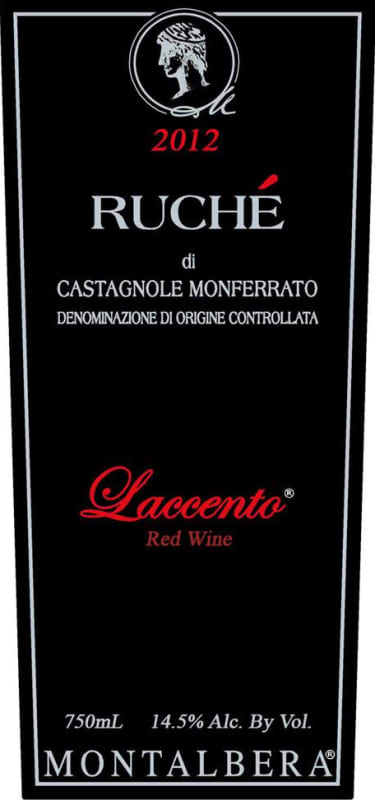 Montalbera Monferrato Laccento Ruche di Castagnole 2012 Front Label