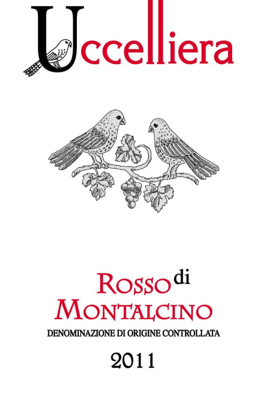Uccelliera Rosso di Montalcino 2011 Front Label