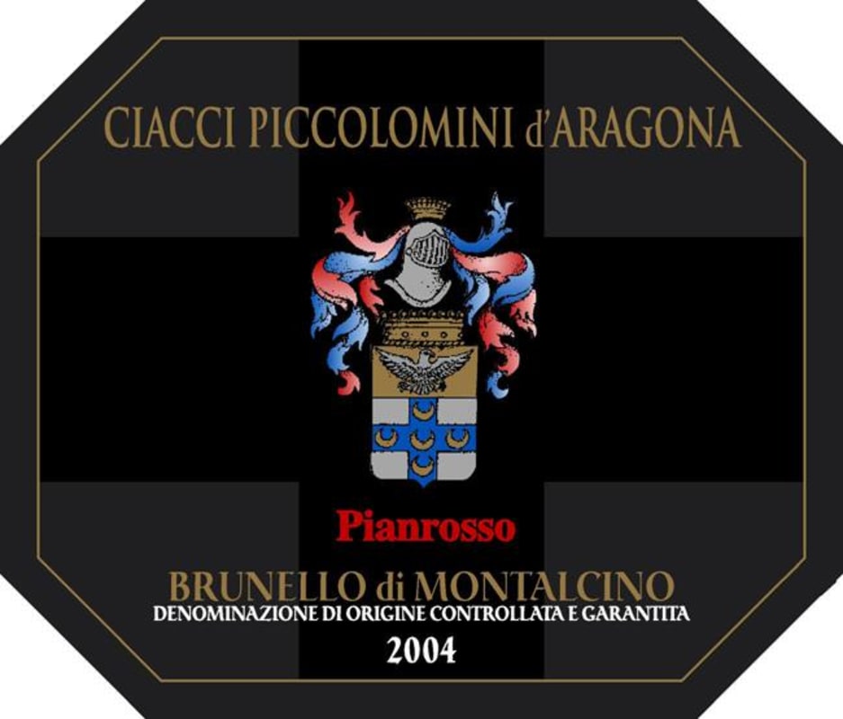 Ciacci Piccolomini d'Aragona Brunello di Montalcino Pianrosso 2004 Front Label
