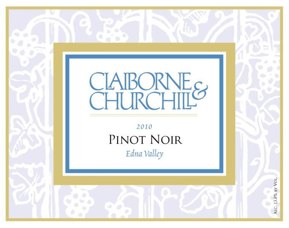 Claiborne & Churchill Pinot Noir 2010 Front Label