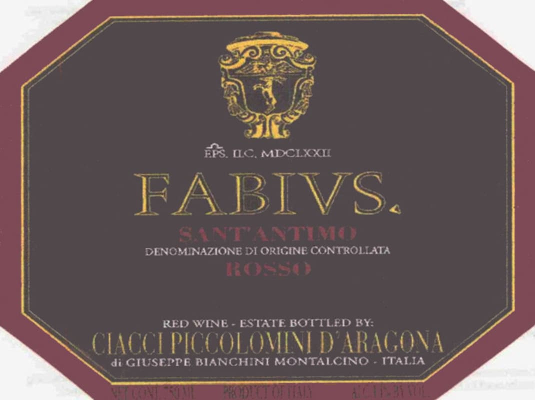 Ciacci Piccolomini d'Aragona Fabius 2000 Front Label
