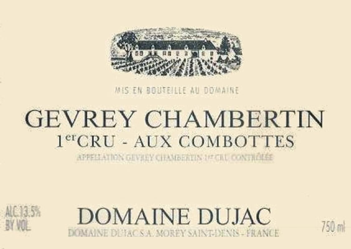 Domaine Dujac Gevrey Chambertin Aux Combottes Premier Cru 2013 Front Label