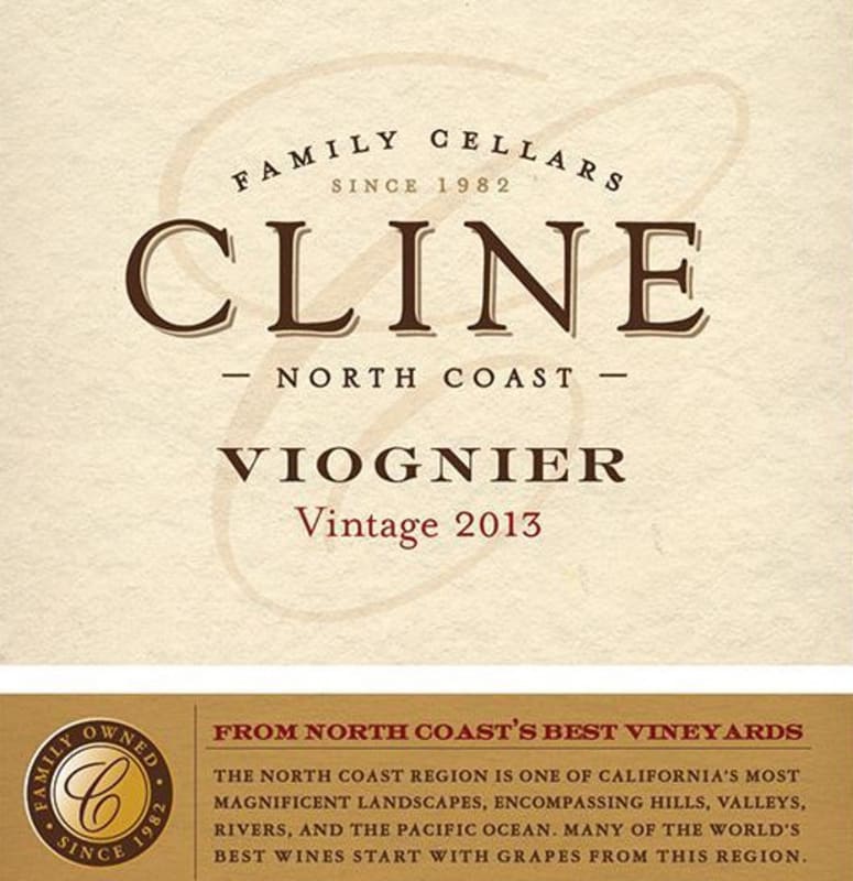 Cline North Coast Viognier 2013 Front Label
