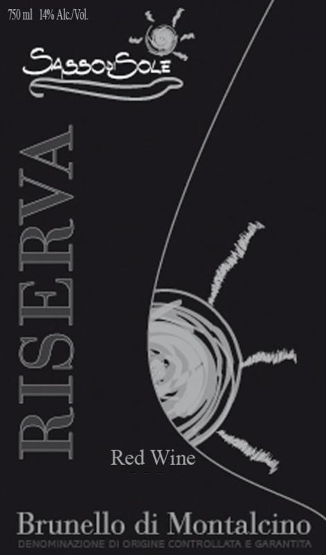Sassodisole Brunello di Montalcino Riserva 2006 Front Label