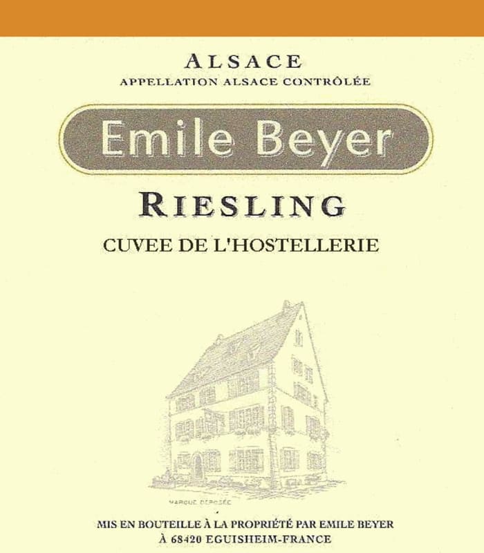 Domaine Emile Beyer Cuvee De L'Hostellerie Riesling 2011 Front Label