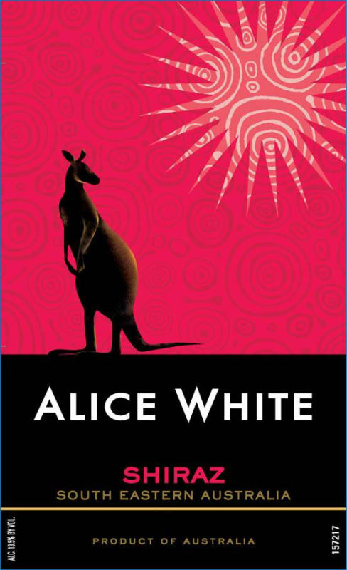 Alice White Shiraz 2012 Front Label