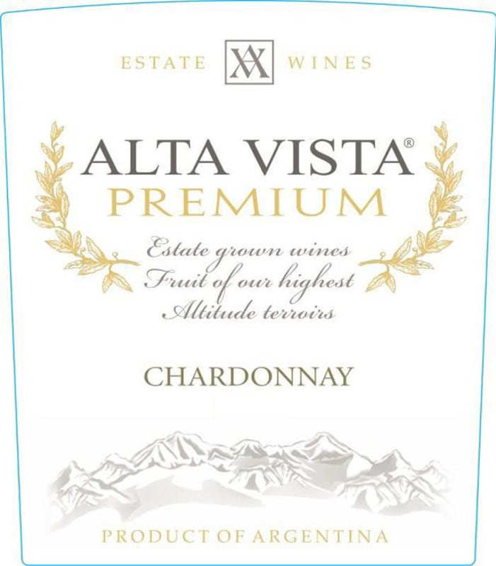 Alta Vista Premium Chardonnay 2012 Front Label