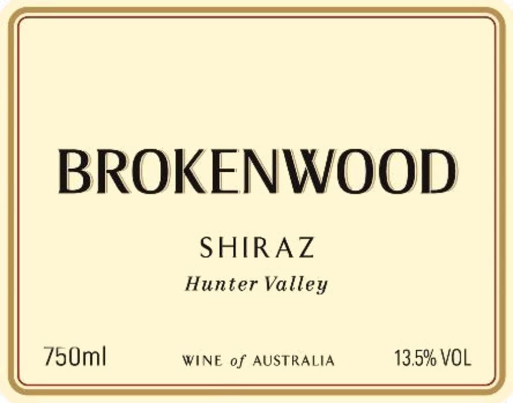 Brokenwood Hunter Valley Shiraz 2012 Front Label