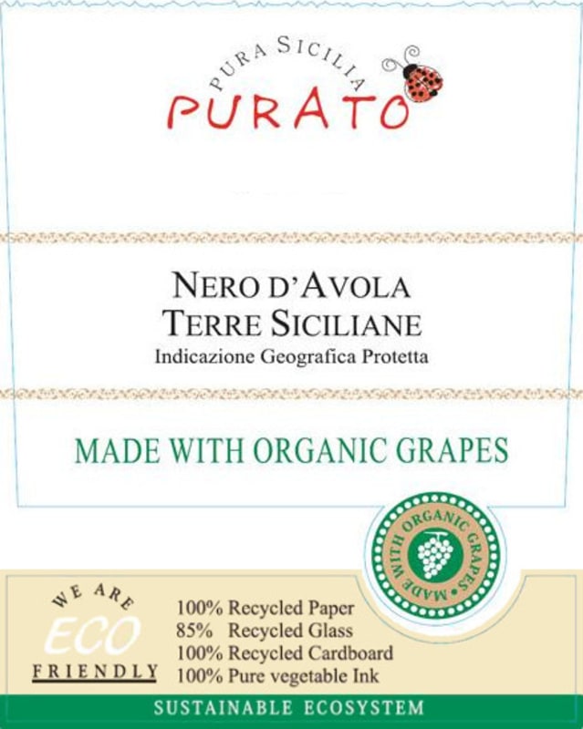 Feudo di Santa Tresa Purato Nero d'Avola 2013 Front Label